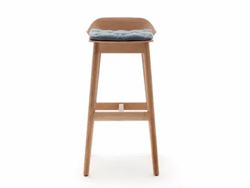 ROLF BENZ 650 - Wooden stool with footrest by Rolf Benz - view 2